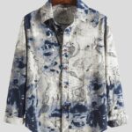 Men's Blue Tribal Basic Shirts